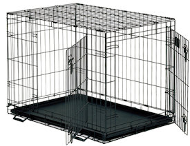 where to put large dog crate in house