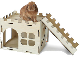 wooden castle rabbit